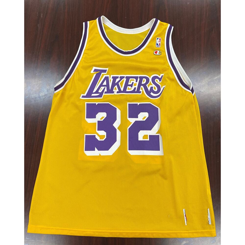 Vintage Champion Magic Johnson LA Los Angeles Lakers Jersey Size 48 *READ*